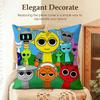Game S-Sprunki Cushion Cover Natural Linen Organic Fabric Double-Sided Printing Sofa Home Decor Gift Pillow Case