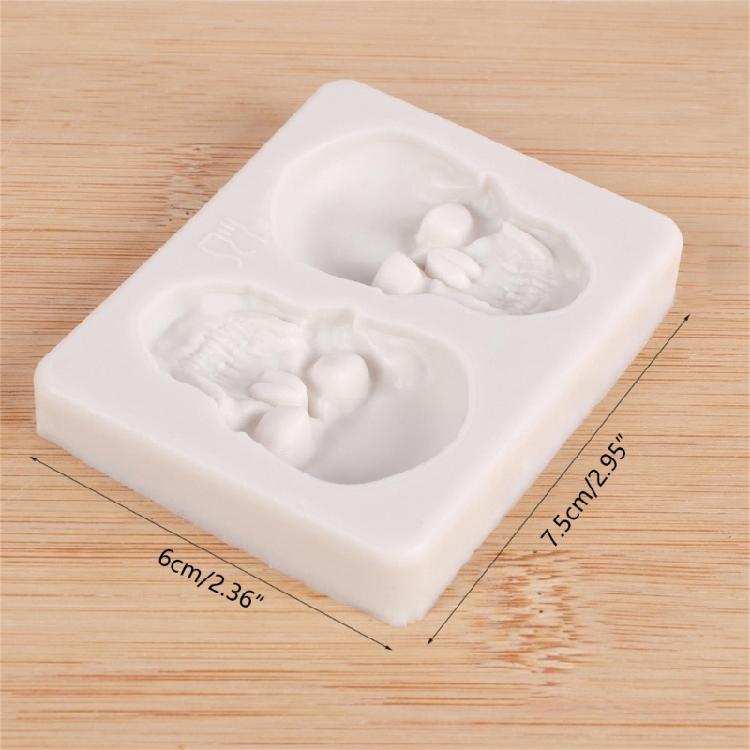 Silicone Baking Molds Detailed Skull Shaped Cake Moulds DIY Chocolate Mould