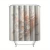 1pc Shower Curtain - Elegant White Floral Design with Soft Gradient Background for a Serene Bathroom Experience Waterproof