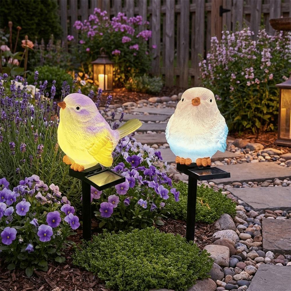 Waterproof Solar LED Bird Stake Light Auto On/Off Pathway Lamp  Outdoor Environment