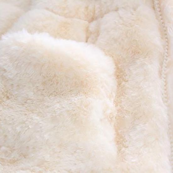 Kids Coat Rabbit Ear Windproof Polyester Long Sleeve Warm Girl Coat for Daily Life