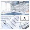 Kitchen Cabinets Wallpaper Wall Stickers White Brick Waterproof and Oil Resistant 40cm High Temperature Resistance Adhesive Home