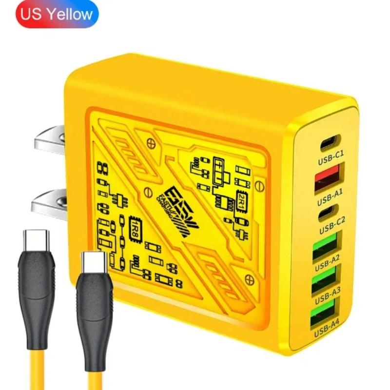 65W USB-Ladegerät Typ C Schnellladekabel QC3.0 Reiseladegeräte für iPhone Samsung Xiaomi Handy-Adapter EU US UK Stecker