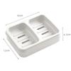 2 Pcs Rectangle Bathroom Soap Dishes 2 Colours Soap Holder Easy To Use Bar Soap Holder  Kitchen Sink