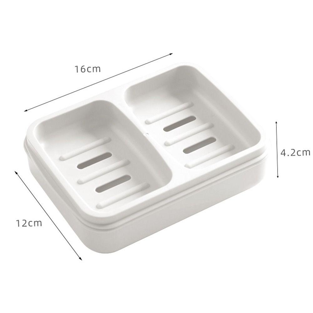 2 Pcs Rectangle Bathroom Soap Dishes 2 Colours Soap Holder Easy To Use Bar Soap Holder  Kitchen Sink