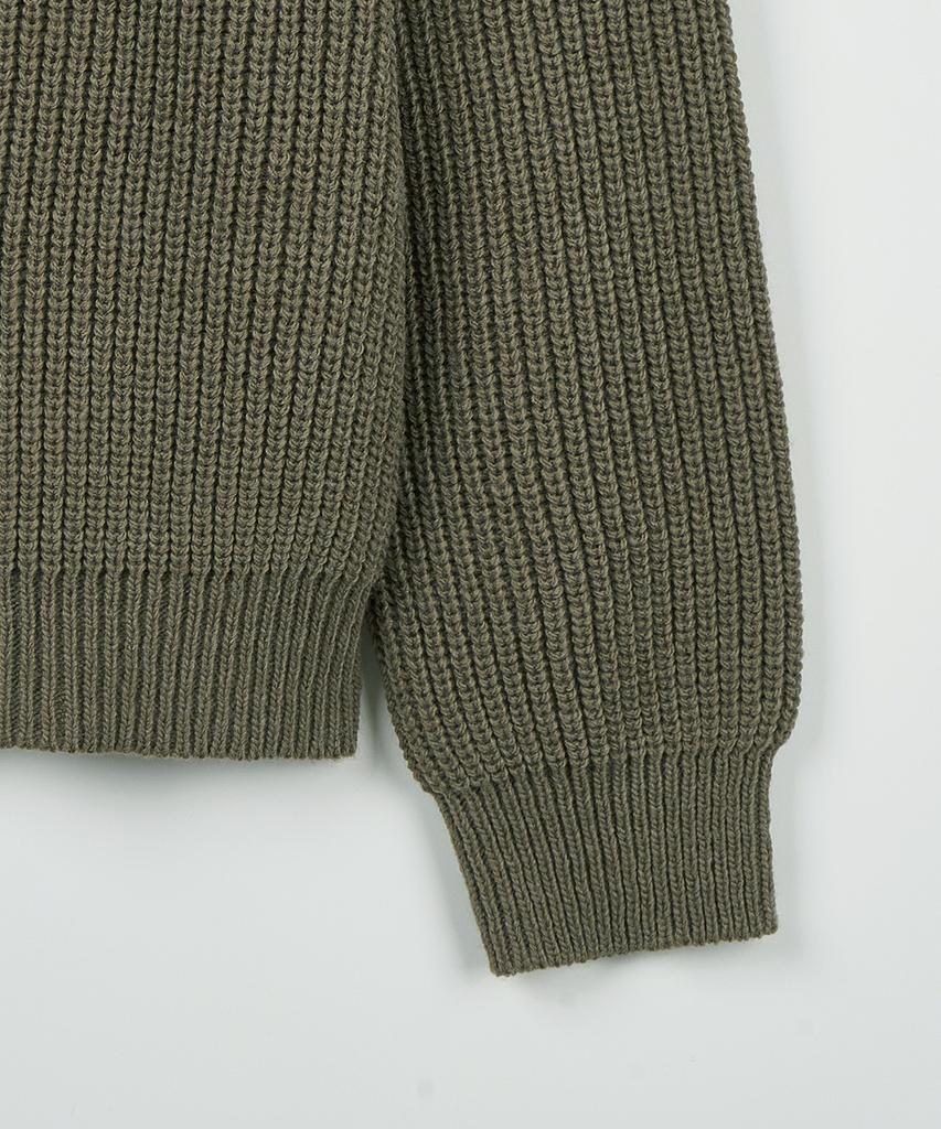 NODU Saddle Hazzi Essential Raglan Knit [Khaki]