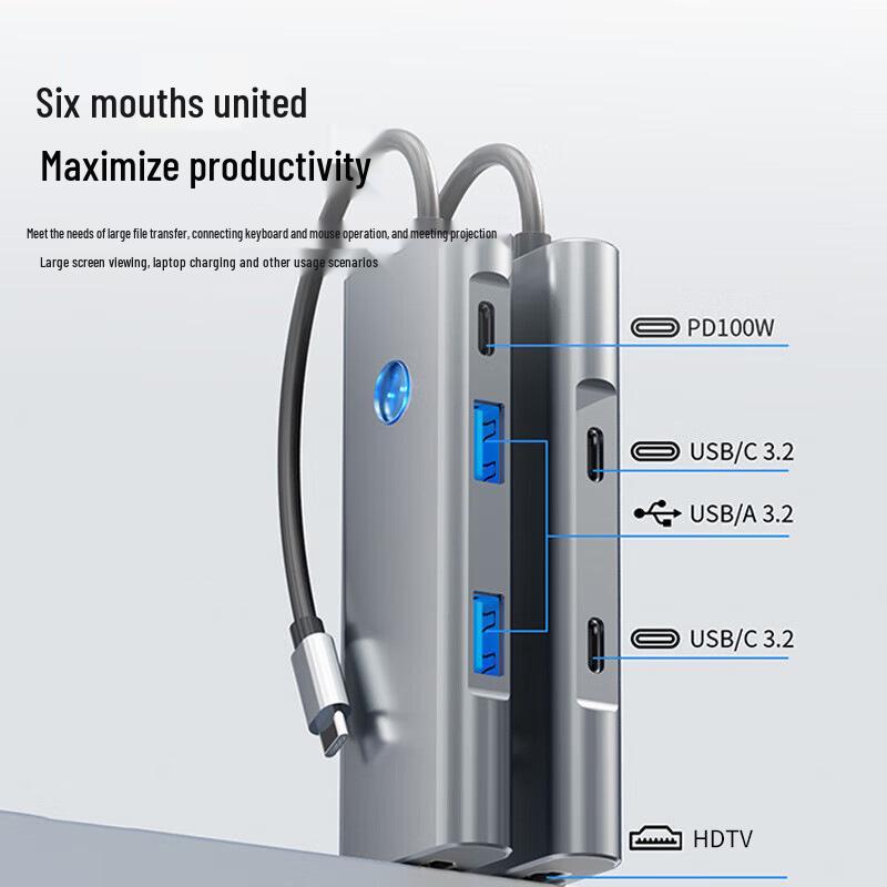 "5-in-1 USB 3.0 Multi-Port Hub Notebook Converter"