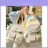 Cute Plaid Backpack With Fabric For School Use