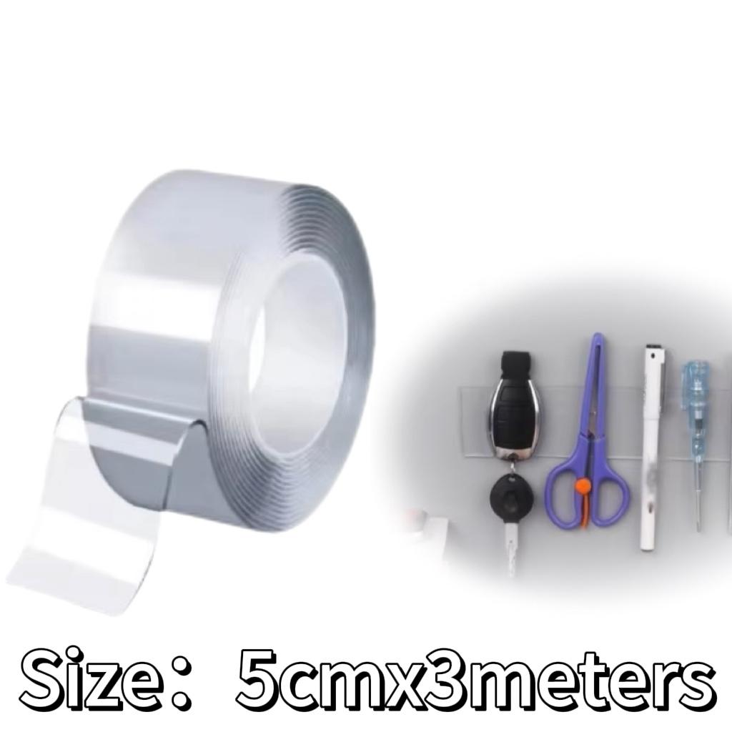 Double Sided Adhesive Tape Strong Transparent Nano Double Sided Sticky Tape Waterproof Reusable Wall Stickers Super Strong