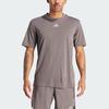 Adidas Hiit Workout 3-Stripes Quick-Dry Fitness Short Sleeve T-Shirt Men Tops Charcoal-Grey IS3720