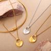 Elegant Saddle Shape Geometric Pendant Necklace