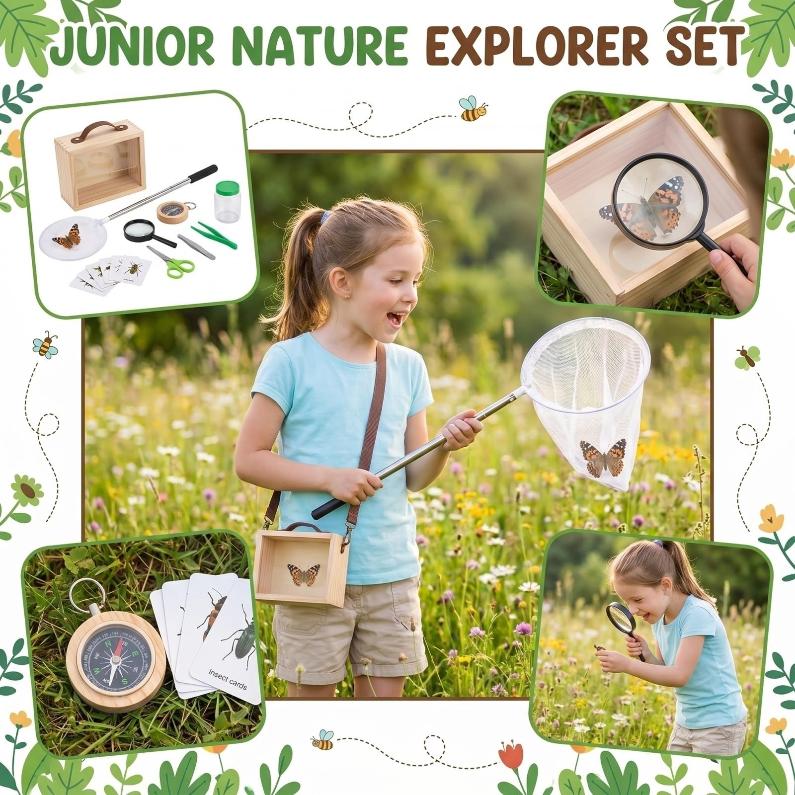 Children s Outdoor Insect Observation Kit: Catching Set, Rearing Box, DIY Insect Cage, Catching Net, Tongs, Toys & Gifts One Size
