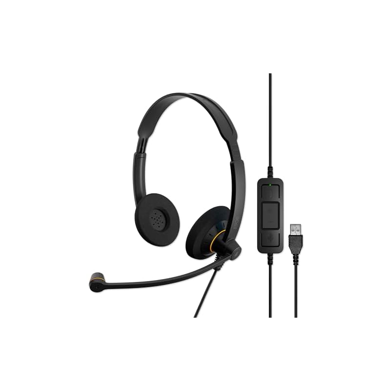 EPOS IMPACT SC 60 USB ML Headset - USB Connection, Noise-Canceling Microphone, Stereo Sound, Clear Calls, Microsoft Teams Certified, All-Day Comfort