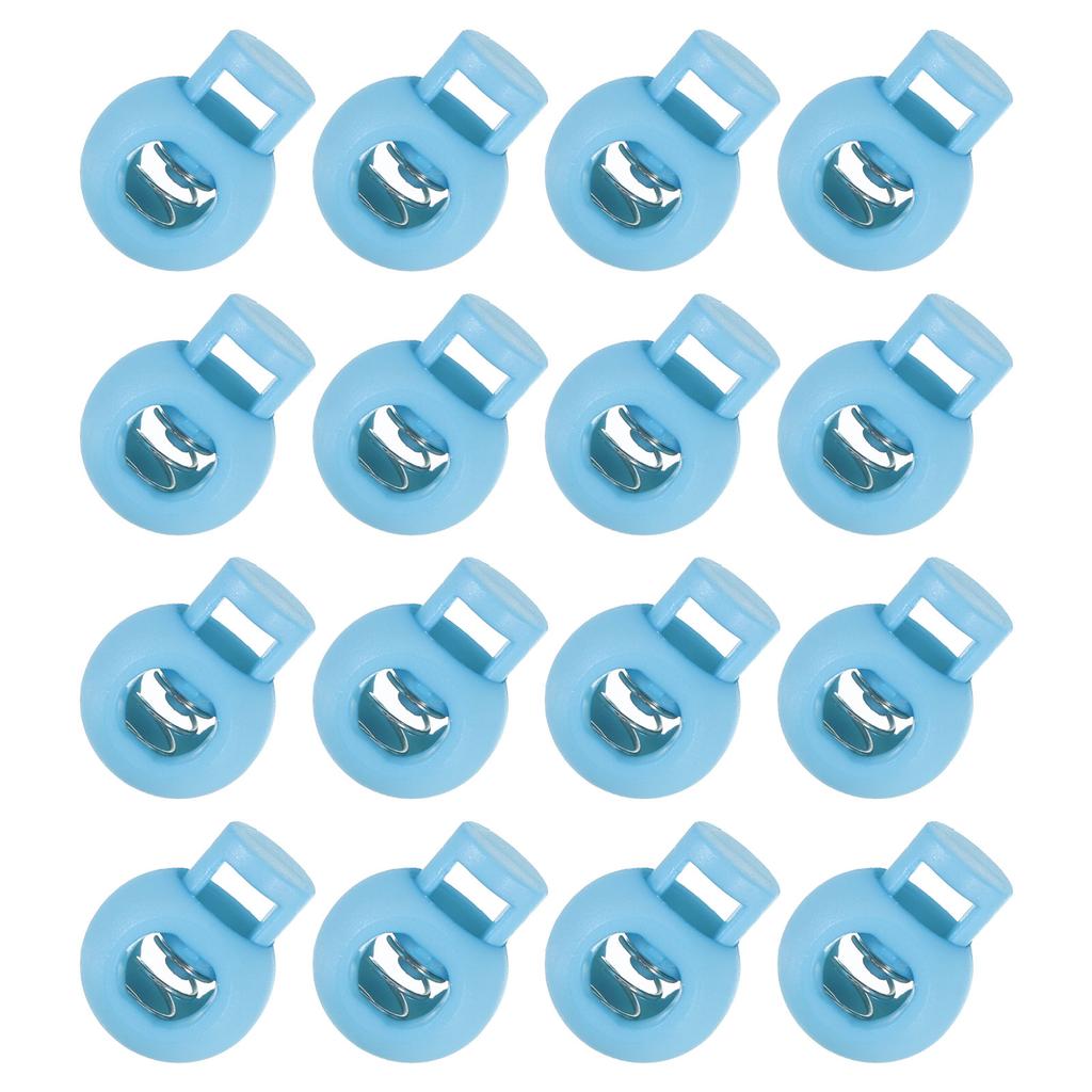 50Pcs 8mm Plastic Cord Locks Spring Slider Toggles Clip End Stopper Fastener Round Ball Shape for Drawstrings Paracord Shoelace
