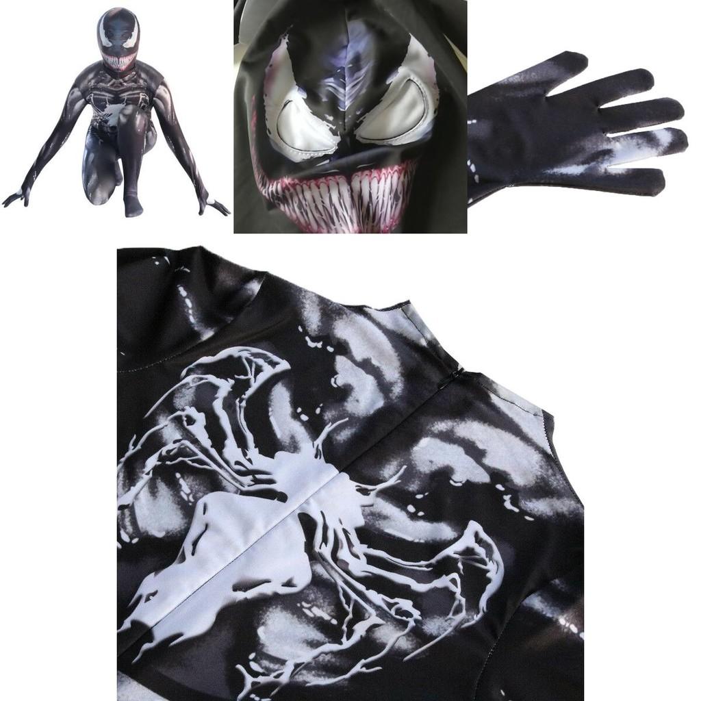 Venom Spider-man Cosplay Costume Jumpsuit With Exquisite Design And Breathable Fabric For Kids And Adults