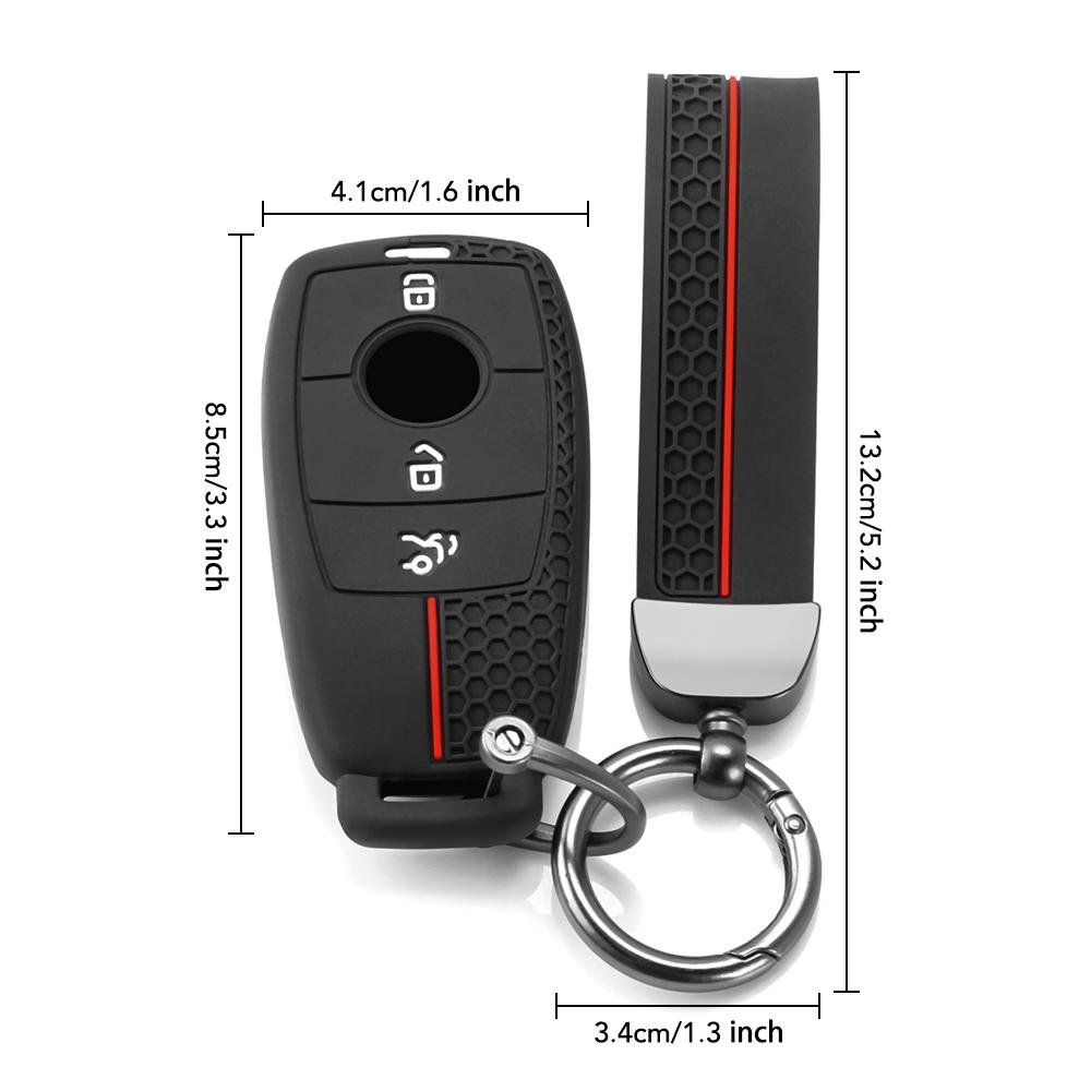 Silicone Keychain Car Key Case Cover For Mercedes Benz A C E S G Class Glc Cle Cla Glb Gle Gls W177 W205 W213 W222 X167 Amg
