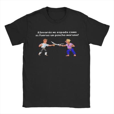 Heren Dames Bedrukt The Secret of Monkey Island 2 T-shirt Tee Katoen Videogame T-shirts Kleding
