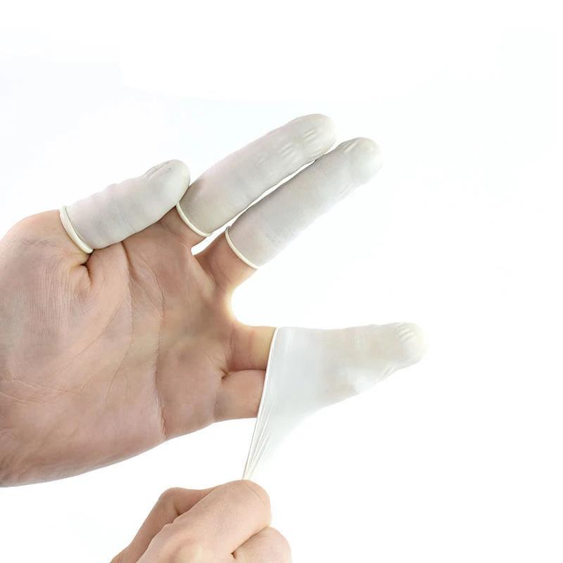 

100/200PCS Disposable Rubber Gloves Fingertip Durable Tools Anti-slip Anti-static Latex Fingertip Protector Fingertip Sleeve