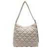 Female Autumn and Winter Trendy Brand Cloud Pleated Big Bag, Personalized Niche Diamond Grid Large Capacity Tote Bag, Retro Crossbody Bag