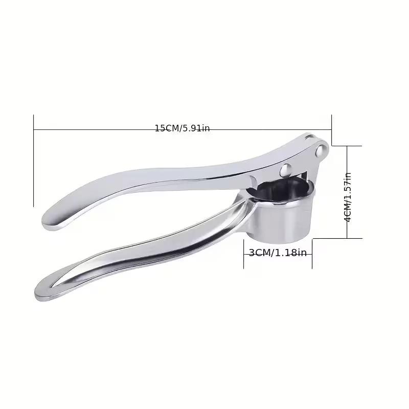 

Premium Stainless Steel Garlic & Ginger Crusher, Heavy-Duty Manual Press Easy to Clean, Durable Kitchenware чистый