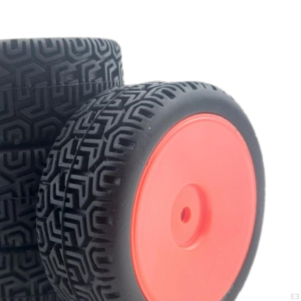 4/Pack RC Tires 66 Rubber Tyre Set for 144001 1/14 1:18 1:16 1:10 Buggy Crawler Cars Spare
