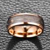 Fashion 8mm Arrow Pattern Stainless Steel Rings For Men Rose Gold Color Brushed Men Rings Wedding Band Jewelry