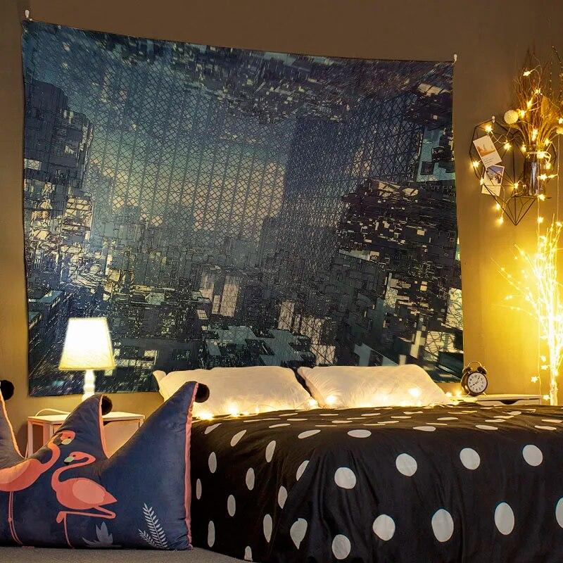 Cartoon-Wandteppich, Wanddekoration, Inneneinrichtung, Szene, Kunst, hängender Hintergrundstoff