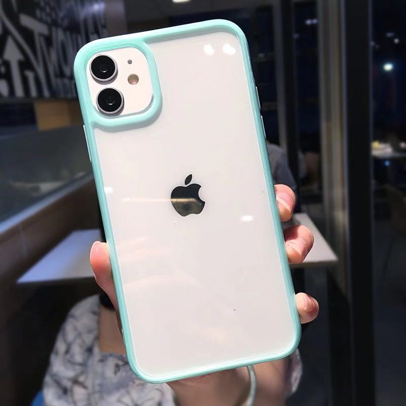 Luxury Candy Silicone Bumper Phone Case For iPhone 16 15 14 11 12 13 Pro Max XS XR 8 7 Plus Transparent Protection Back Cover