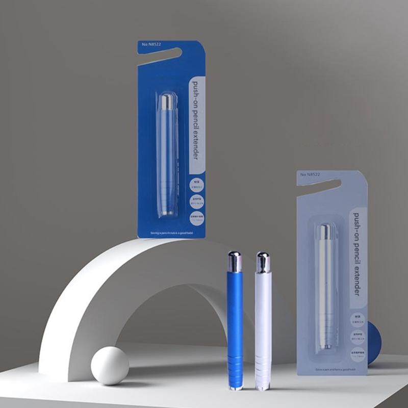 2Pcs Retractable Metal Pencil Extension Tool Ergonomic Pencil Lengthener For Artists Students Writers Writing Sketching