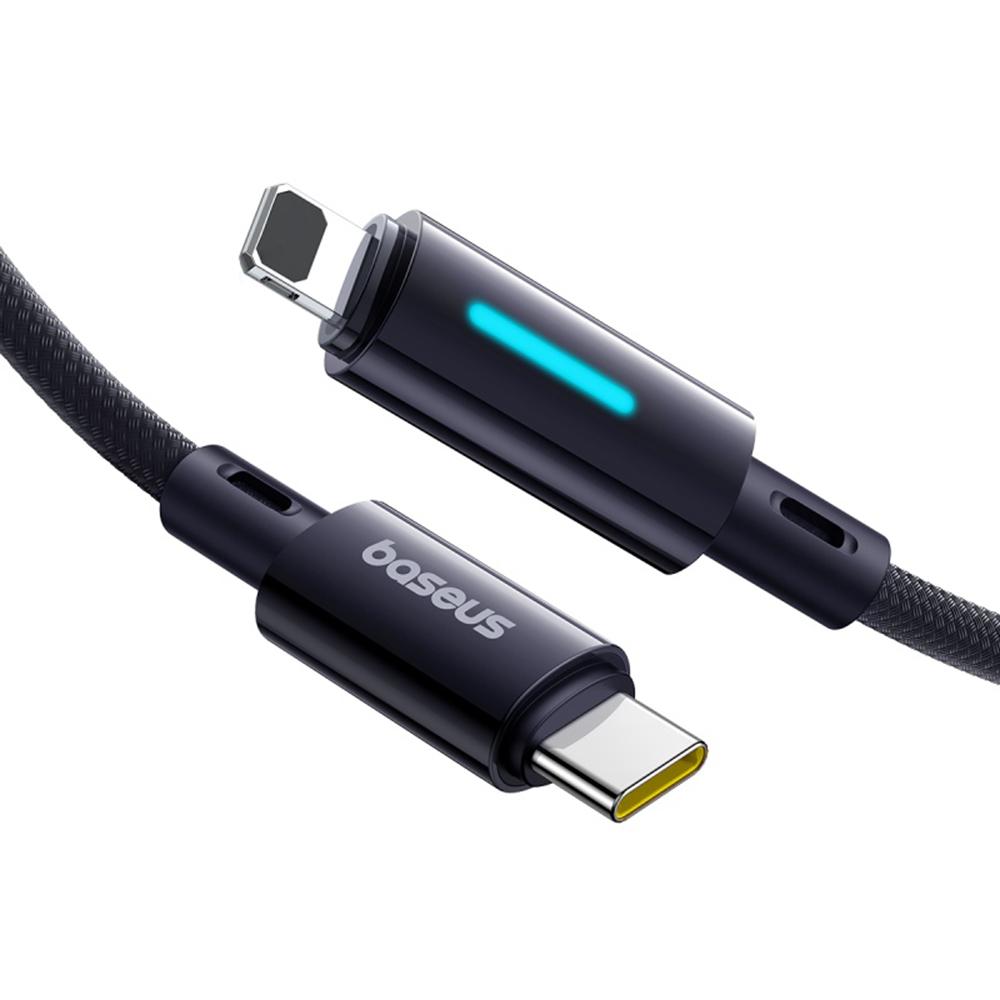 

BASEUS Lit 1m Type C to iP PD 20W Fast Charging Nylon Braided Cable with Dynamic Flowing Light A