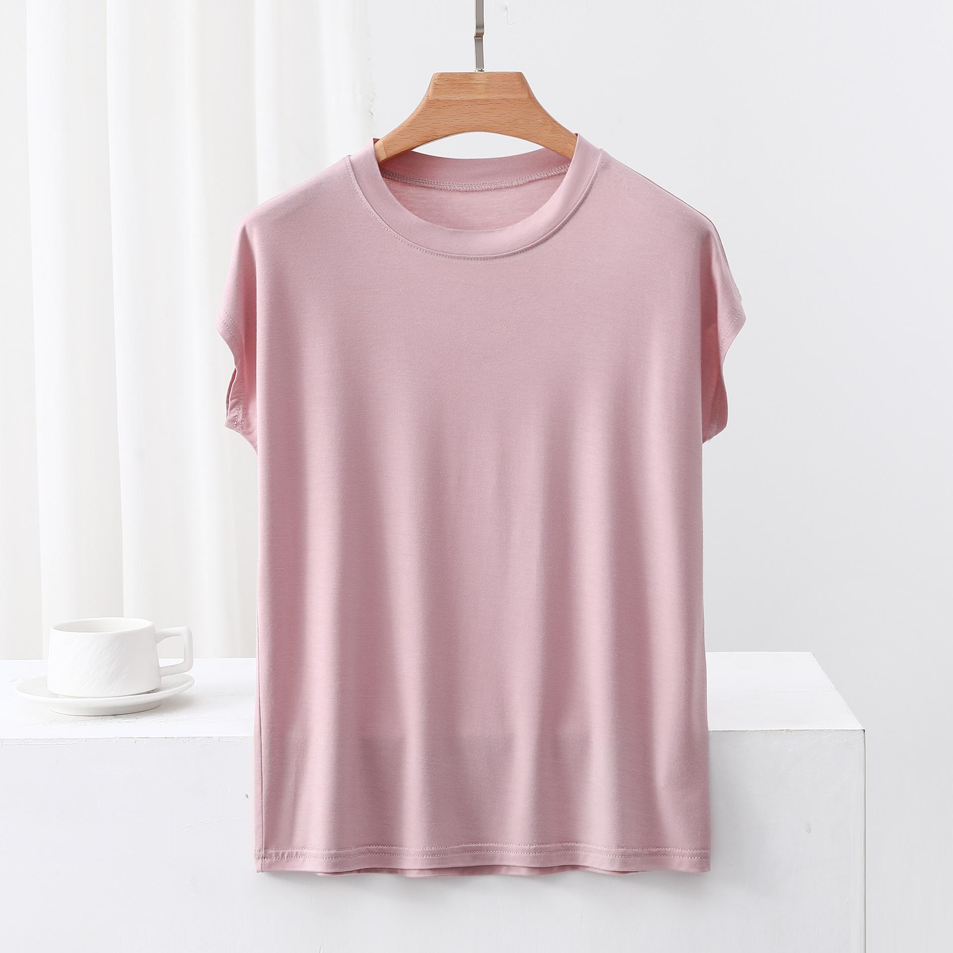 Женская летняя хлопковая футболка без рукавов - Однотонная, Круглый вырез, Универсальная XXL