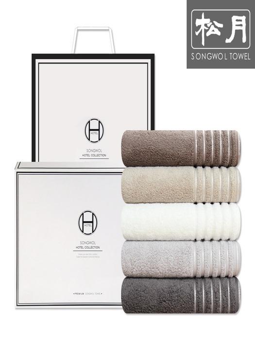 Songwol Towel Line Heavy Duty Hotel Towels (5 pieces) light gray