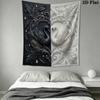 Black&White Swan Wall Tapestry Aesthetic Wall Hanging Printed Fabric Blanket Decorative Tapestries for Bedroom Living Room Home Decor