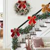 Christmas Bow Decoration Large Ribbon Bow with Glitter Edge for Christmas Wreath Tree Toppers Holiday Indoor Home Decor