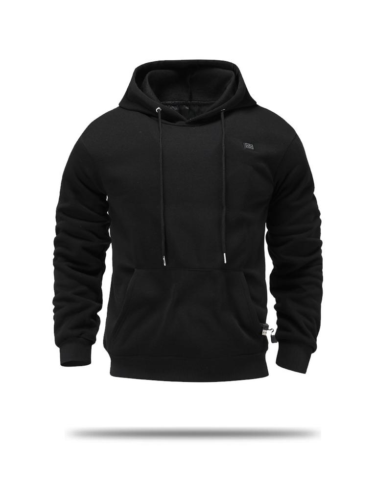 USB Heated Hoodie with Thermal Warming Zones, Lightweight Fleece-Lined Winter Coat for Men and Women