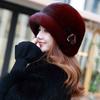 Winter New Mink Fur Hat for Women Middle-aged and Elderly Mothers Imitation Fur Ear Protection Warm Fashion Fisherman Hat