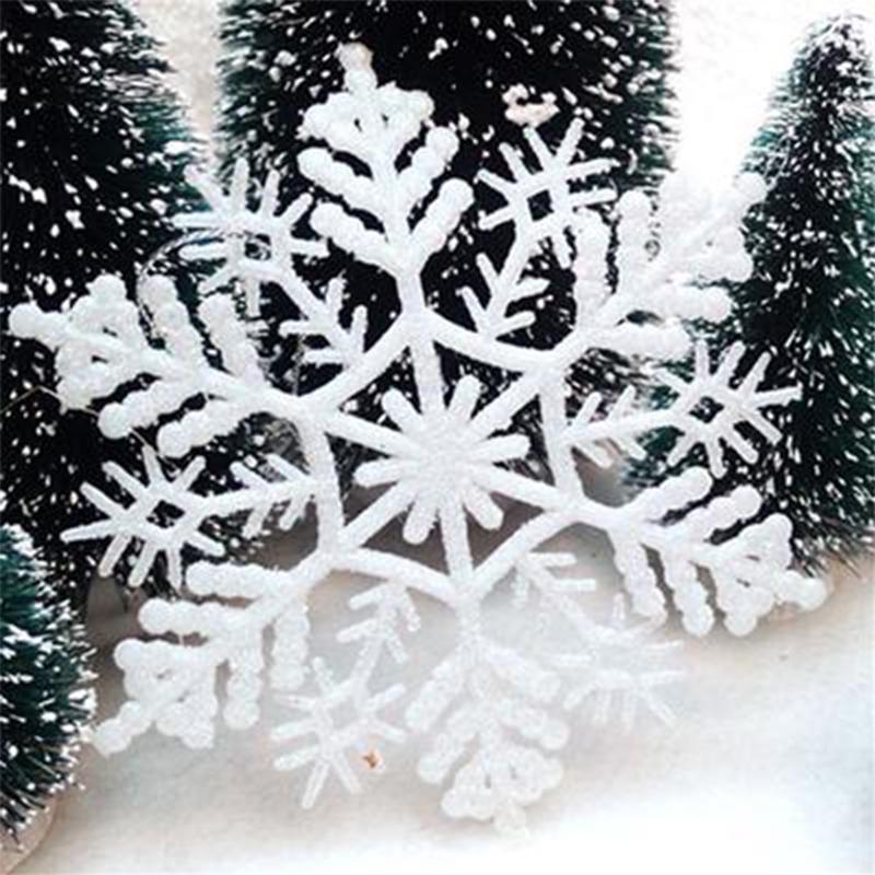 1 confezione di fiocchi di neve bianchi in plastica Multi tipo fiocchi di neve finti per decorazioni per feste di natale ciondoli per alberi di natale decorazioni per finestre  15
