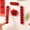 4 Stück Acryl Kühlschrankmagnete im chinesischen Stil Traditioneller Kühlschrankaufkleber Requisiten