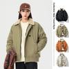 Winter Sweater Collar Cotton-padded Clothes Men's New Hong Kong Style Tide Brand Loose Fashion Thickened Cotton Clothes Couple Warm Casual Jacket Tide