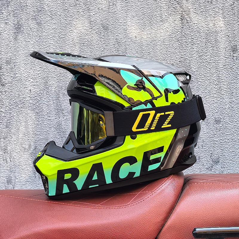 Orz Off-Road Helmets Kids Teens Electric Bike Helmets Men and Women Rally Helmets Mountain Bike Riding Downhill
