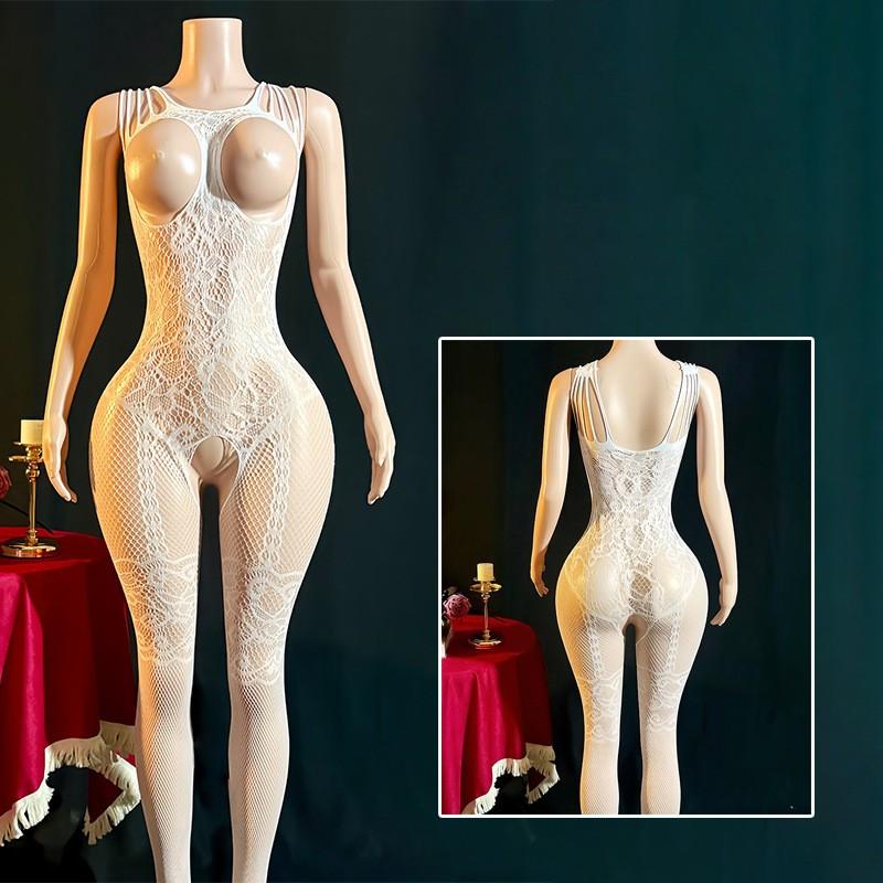 New Style Desire Underwear Hot Women Breastless Bodystocking Crotchless Sex Lingerie Erotic Babydoll Open Bra Porn Tights