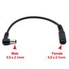 1/3Pcs Diy Accessories Dc 5.5 X 2.1Mm Cable Male To Female Adapter Right Angle 90 Degree Charging Cable