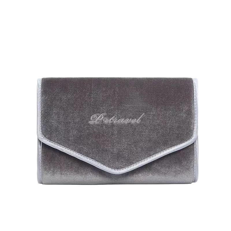 Foldable Portable Travel Jewelry Bag for Necklace Earrings Rings Jewelry Case Organizer Journey Storage Bags for Women Girls