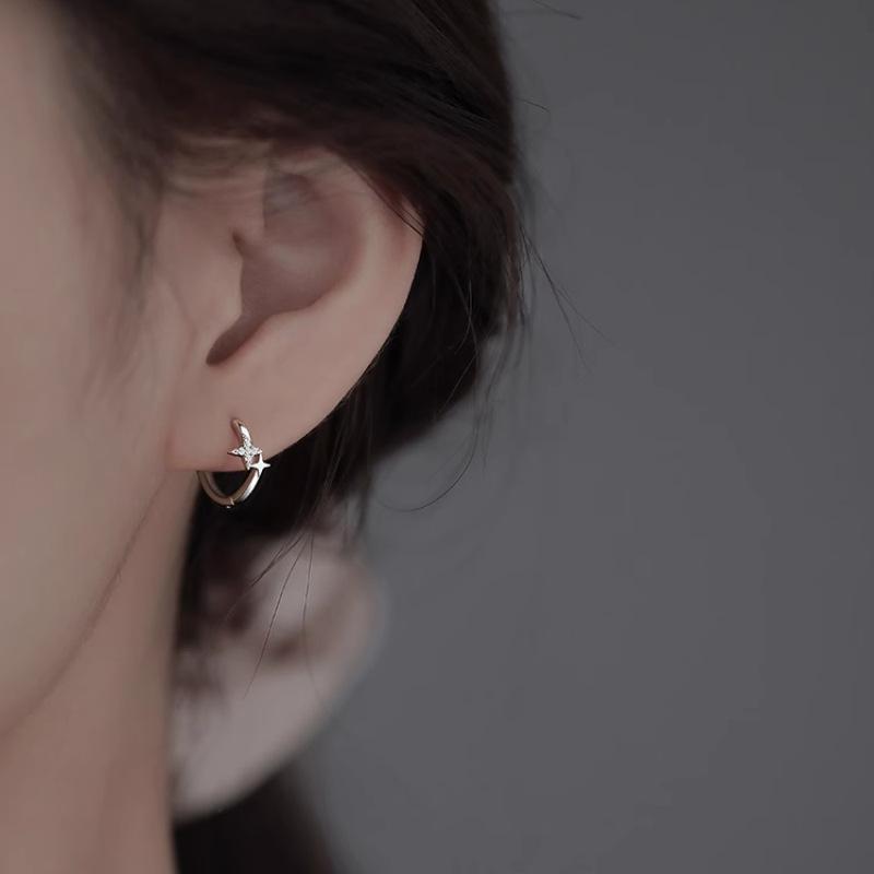 Simple Star Mango Earrings Trendy Elegant Lady's Accessories Classic Jewelry Star Personality Temperament Light Luxury Senior Sense of Earrings Casual