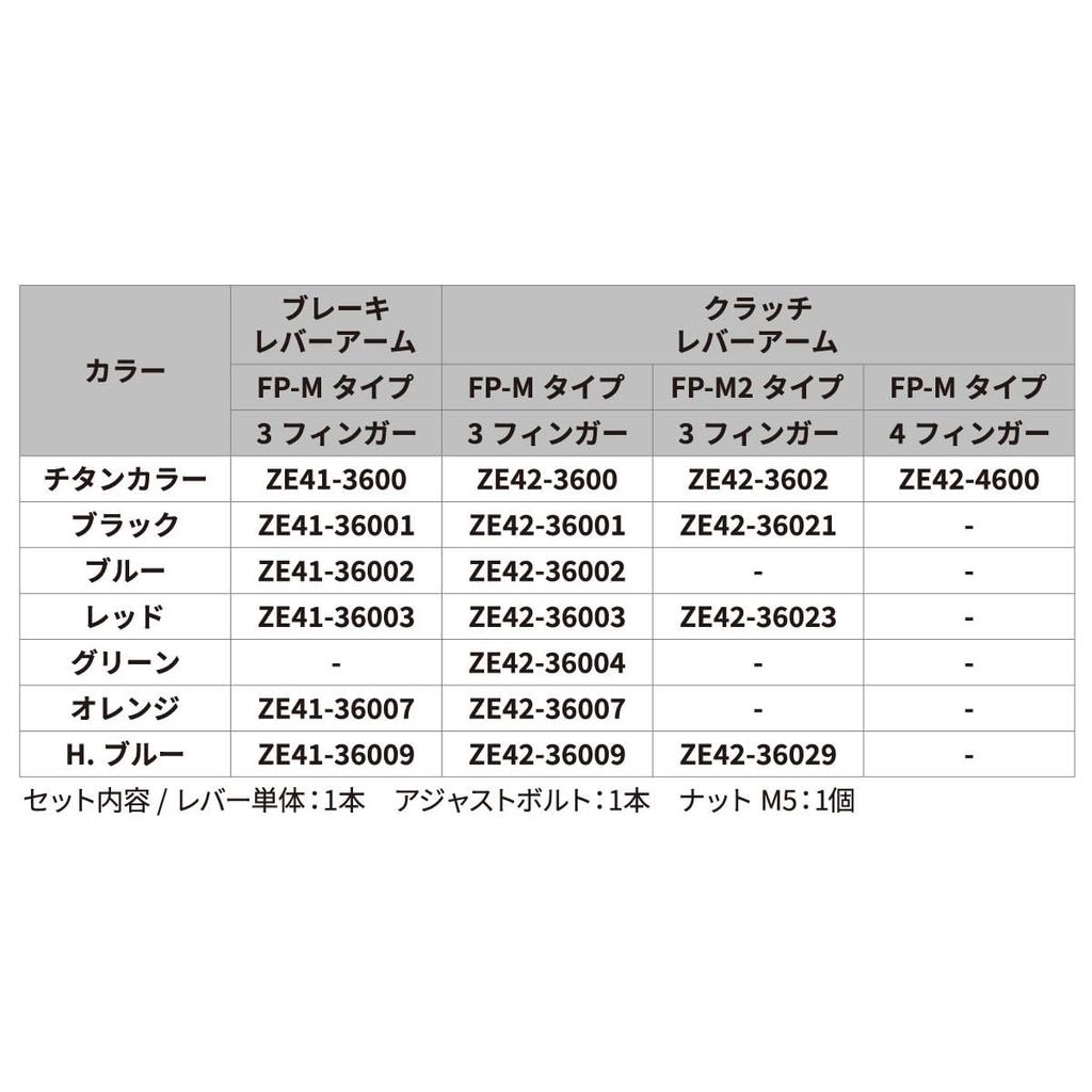 ZETA RACING Bromshandtag FP Ersättningshandtag Koppling FP-M2 för Bromshandtagsfäste FP