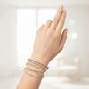 Zinc Zinc Alloy Multi-layer Rhinestone Cuff Bracelet Irregular Silver Wrist Circle Golden Wristband