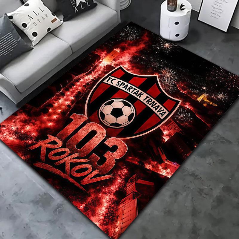 Tappeto FC Spartak Trnava per Soggiorno Camera da Letto Decorazione Divano Casa, Tappetino Antiscivolo per Giochi Bambini