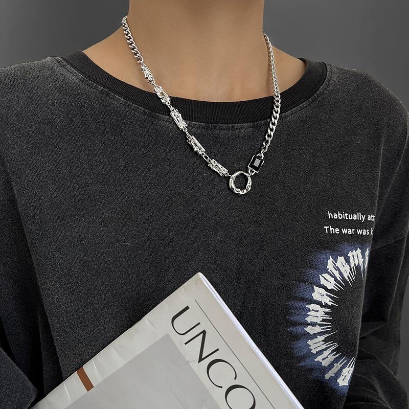 Fashion Stainless Steel Sweater Necklace Women's Niche Design Trendy Fashion Simple Sweater Chain Accessories