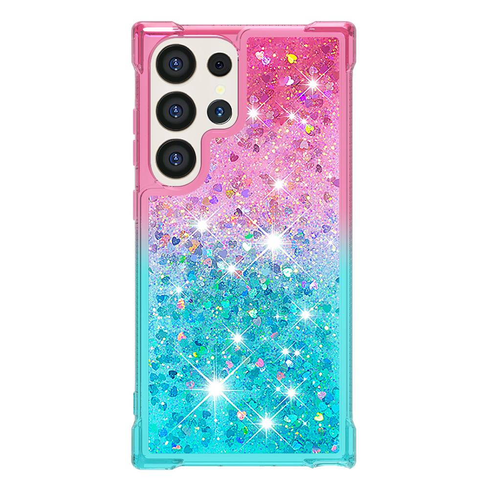 Quicksand Case for Samsung Galaxy S25 S24 Ultra Glitter Flash Gradient Case for Galaxy S25 Edge S24 FE Plus Phone Cover Fundas