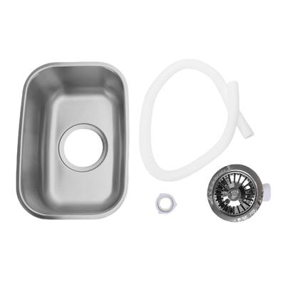 RV Sink Stainless Steel Mini Single Bowl RV Sink Wash Basin for Cars Boats RVs Yachts 12.6x8.66x4.72 In